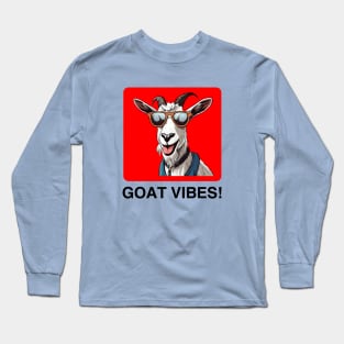 Goat Vibes | Goat Pun Long Sleeve T-Shirt